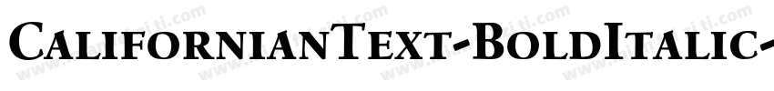 CalifornianText-BoldItalic字体转换