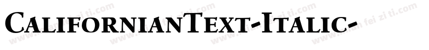 CalifornianText-Italic字体转换