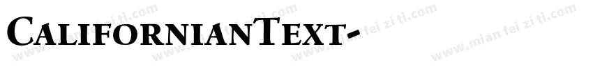 CalifornianText字体转换