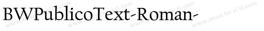 BWPublicoText-Roman字体转换