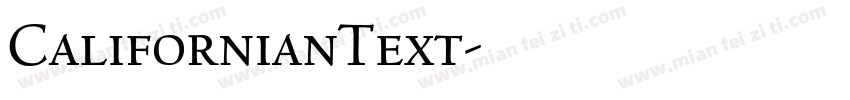 CalifornianText字体转换
