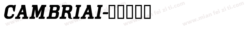 cambriai字体转换