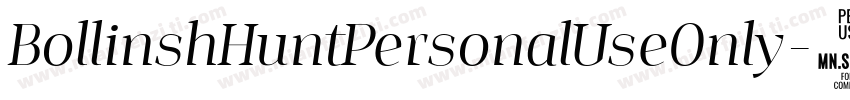 BollinshHuntPersonalUseOnly-1GP9Z字体转换