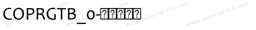 COPRGTB_0字体转换