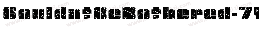 CouldntBeBothered-7YyE字体转换