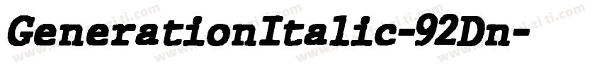 GenerationItalic-92Dn字体转换
