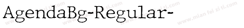 AgendaBg-Regular字体转换