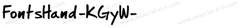 FontsHand-KGyW字体转换
