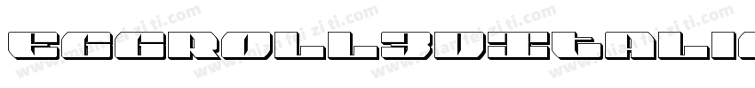 EggRoll3DItalic-w0oZ字体转换