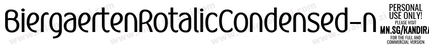 BiergaertenRotalicCondensed-n0pg字体转换