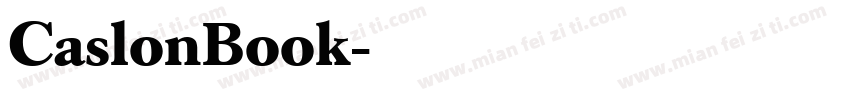 CaslonBook字体转换