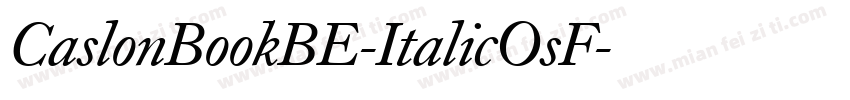 CaslonBookBE-ItalicOsF字体转换