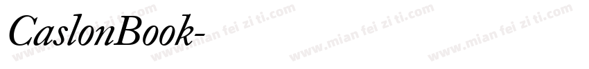 CaslonBook字体转换