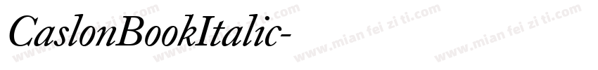 CaslonBookItalic字体转换