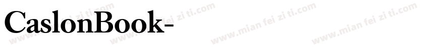 CaslonBook字体转换