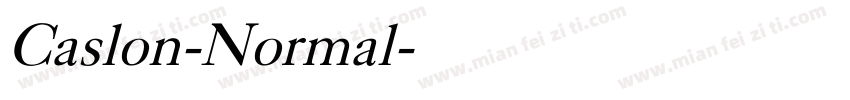 Caslon-Normal字体转换