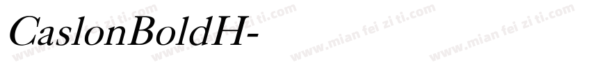 CaslonBoldH字体转换
