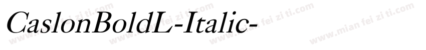 CaslonBoldL-Italic字体转换
