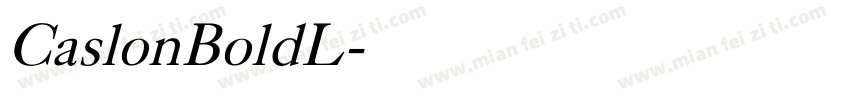 CaslonBoldL字体转换
