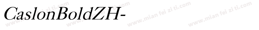 CaslonBoldZH字体转换