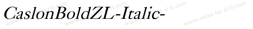CaslonBoldZL-Italic字体转换