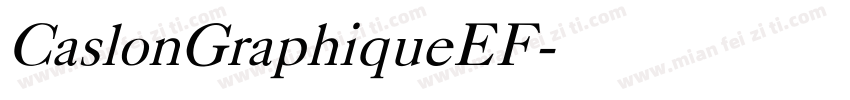 CaslonGraphiqueEF字体转换