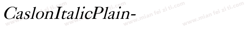 CaslonItalicPlain字体转换