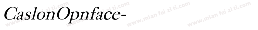 CaslonOpnface字体转换