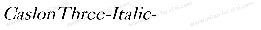 CaslonThree-Italic字体转换