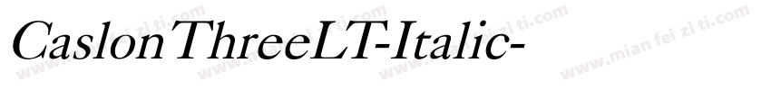 CaslonThreeLT-Italic字体转换