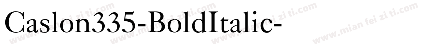 Caslon335-BoldItalic字体转换
