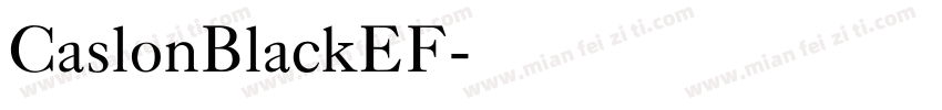 CaslonBlackEF字体转换