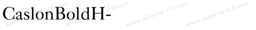CaslonBoldH字体转换