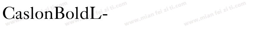CaslonBoldL字体转换