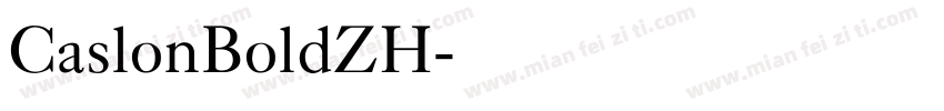 CaslonBoldZH字体转换