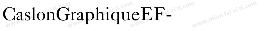 CaslonGraphiqueEF字体转换