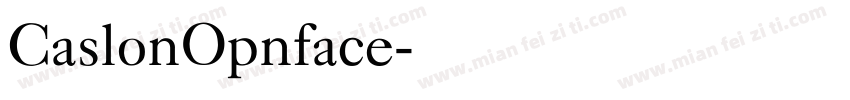 CaslonOpnface字体转换