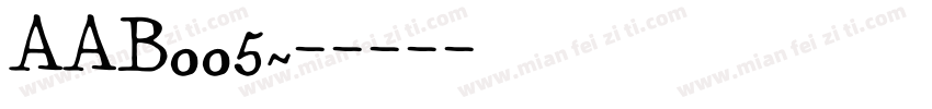 AAB005字体转换
