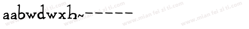 aabwdwxh字体转换