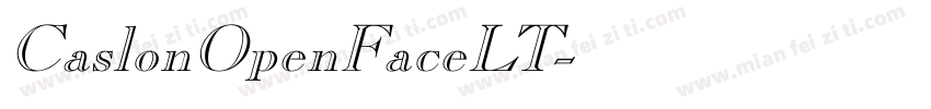 CaslonOpenFaceLT字体转换