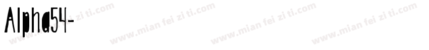 Alpha54字体转换