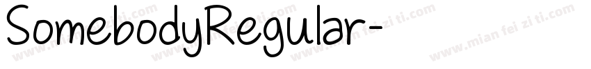 SomebodyRegular字体转换