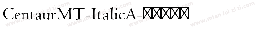 CentaurMT-ItalicA字体转换