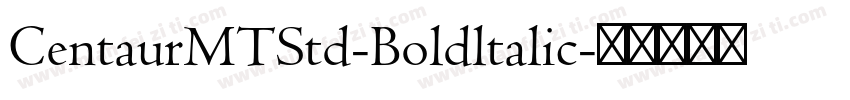 CentaurMTStd-Boldltalic字体转换