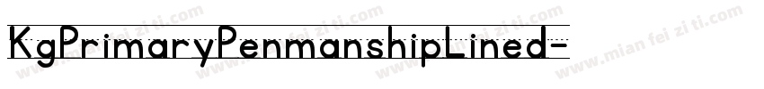KgPrimaryPenmanshipLined字体转换