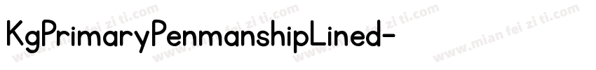 KgPrimaryPenmanshipLined字体转换