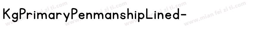 KgPrimaryPenmanshipLined字体转换