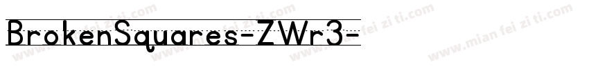 BrokenSquares-ZWr3字体转换