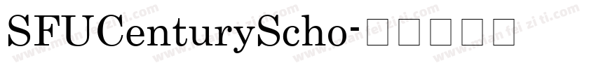 SFUCenturyScho字体转换