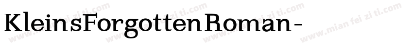 KleinsForgottenRoman字体转换